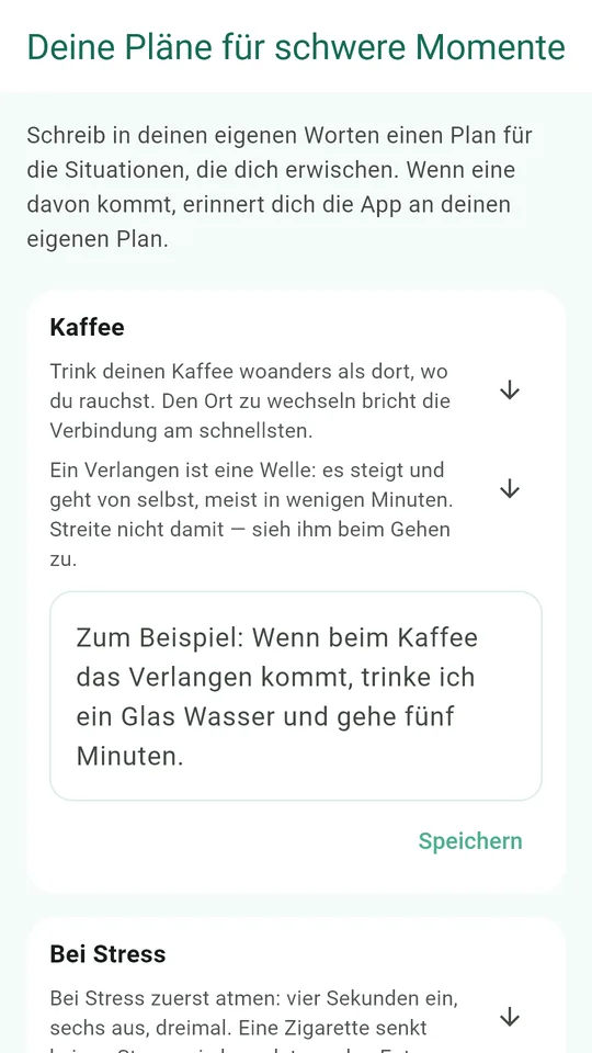 Deine eigenen Pläne für die schwersten Momente