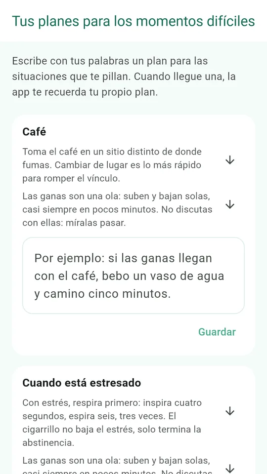 Tus propios planes para los momentos más difíciles