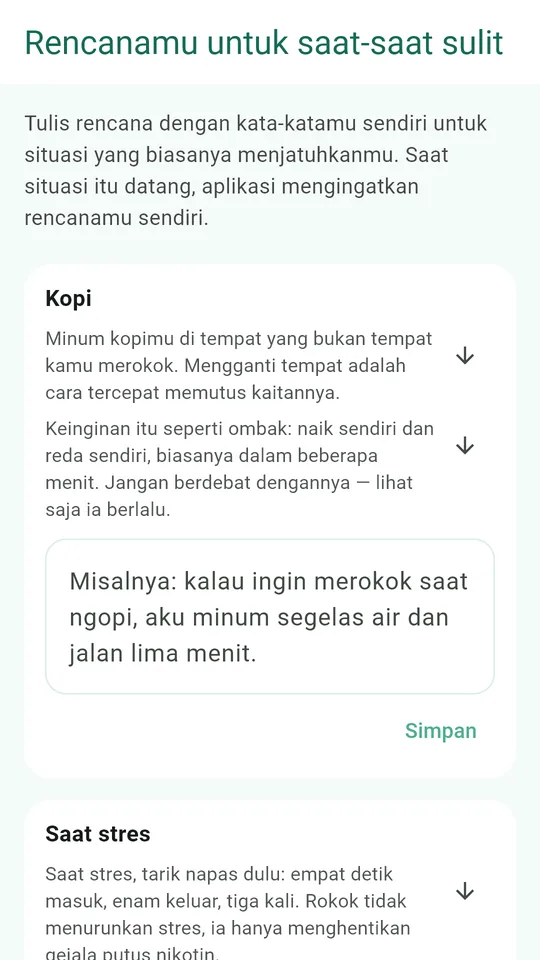 Rencanamu sendiri untuk saat-saat tersulit