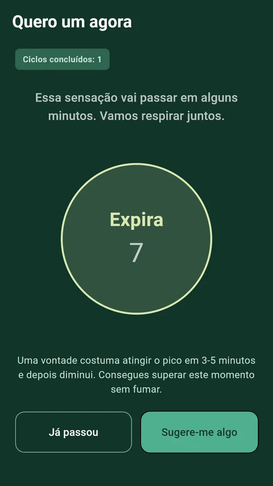 Uma rodada de respiração para quando a vontade aperta